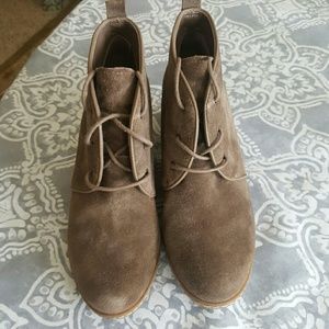 Franco Sarto suede lace up ankle boots